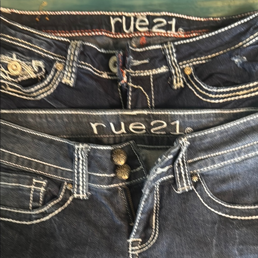 Rue21 Dark and Light Blue Women's Jeans